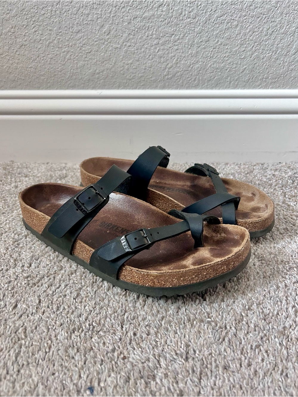 Birkenstock Mayari Thong Sandals Black Size 39 US 8-8.5